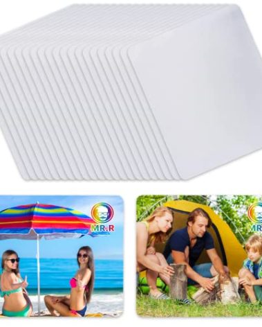MR.R Sublimation Blanks 9.4''x7.8''x0.12'', White Square Mouse Pad 3mm Thickness for Sublimation Heat Transfer Printing (12 Pieces)