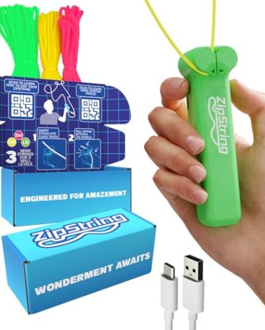ZipString Original - As Seen on Shark Tank - Classic Rope Launcher Toy, Perfect for Kids & Adults - Fly a String Loop in The Air for Endless Tricks & Fun, Wonderment Awaits,Luscious Lime