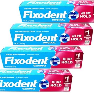Fixodent Original Denture Adhesive Cream-2.4 oz, 4 pk