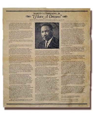 Our Amendments Martin Luther King, Jr., I Have a Dream Speech. Poster Size (23" x 29")