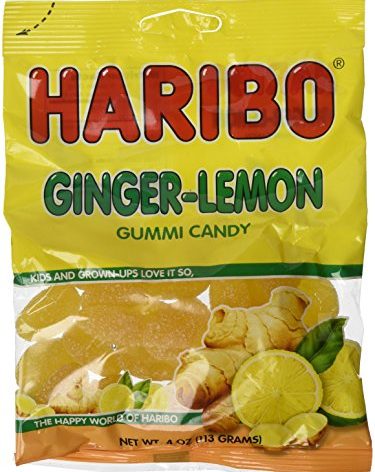 Haribo Ginger-lemon Gummi Candy 4 Oz each (pack of 3)