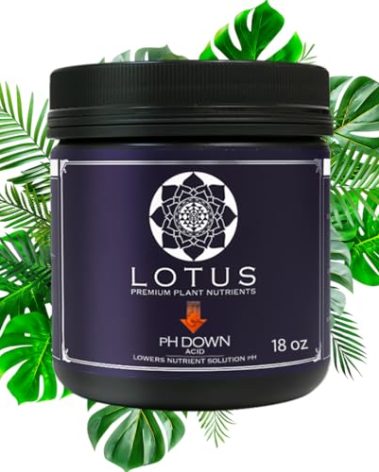 Lotus Nutrients pH Down 18 oz. for Hydro, Soil, or Coco Coir — Longest-Lasting Easy-to-Use Powder Adjusts Nutrient Solution pH for Healthier Plants