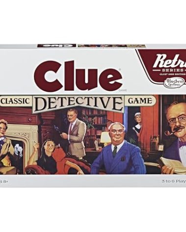 Hasbro Gaming Retro Series Clue 1986 Edition Board Game, Classic Mystery Game for Kids, Family Board Games for 3-6 Players, Ages 8+ (Amazon Exclusive)