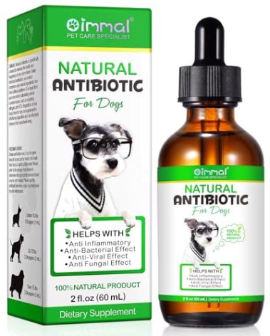 Natural Dog Antibiotics Supplement – Herbal Antibiotics Drops for Immune, Allergy & Skin Support – Itchy Skin, Ear & Hot Spot Relief – for All Breeds