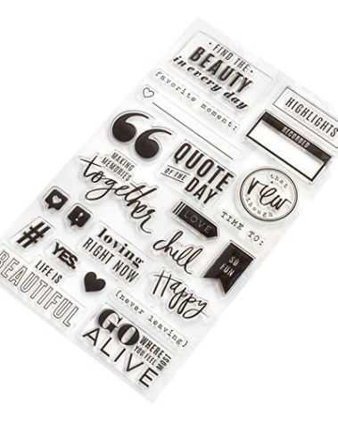 Heidi Swapp 314556 Color Fresh-Acrylic Stamp Set (23 Piece), Multi
