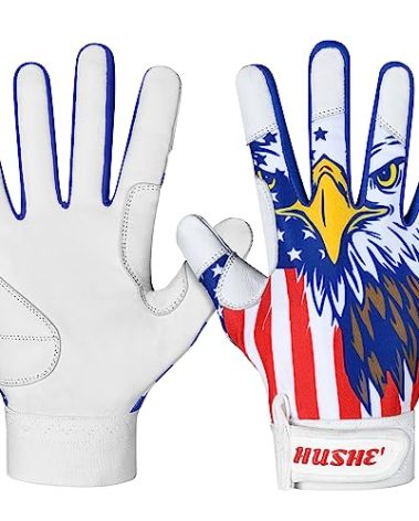 Hushe' Batting Gloves (White Eagle, Adult Large)