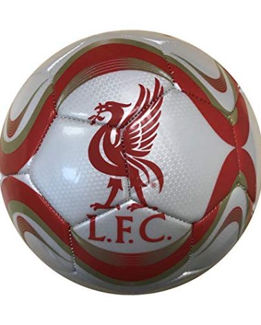 Icon Sports Officially Licensed Liverpool FC, Size 5 Regulation Soccer Ball, Non-Toxic Patterned PVC, Coined White for Adults & Kids