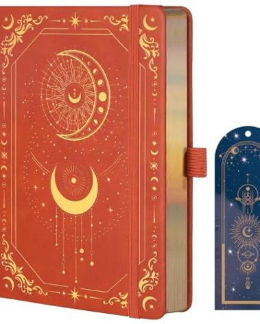 TIEFOSSI Lined Journal for Women Men, Vintage Notebooks with Bookmarks, Hardcover A5 College Ruled Notebook 316 Numbered Pages for Writing, Daily Journal for Work School, Note Taking