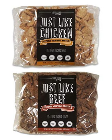 Textured Vegetable Protein, Plant Based Meat, 100% Hexane Free, Made with #1 Graded Yellow Soybeans, 100% Vegan, Just Like Chicken & Beef, Unflavored, 2 Pack Bundle (1 Set)
