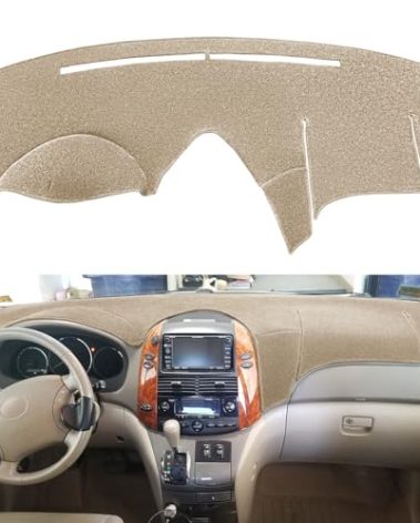 Fcovergurus Dash Cover Mat Custom Fit for Toyota Sienna 2004-2010, Dashboard Cover Pad Carpet Protector (04-10 Beige) F99