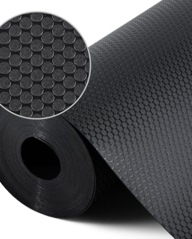 Black Shelf Liners for Kitchen Cabinets Non Adhesive Drawer Liner for Bathroom Waterproof Refrigerator Liners for Shelves Fridge Plastic Mats Cabinet Cupboard Liner 23.6 x 157.4 Inches