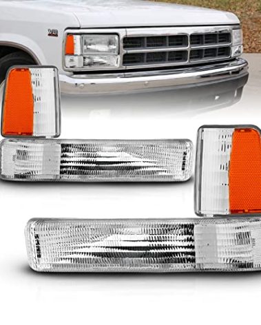 AmeriLite Corner Side Marker Light Clear Amber Pair For Dodge Dakota - Passenger and Driver Side