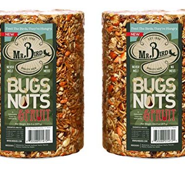 2-Pack Mr. Bird Bugs, Nuts & Fruit Wild Bird Seed Large Cylinder 4 lbs. 2 oz.