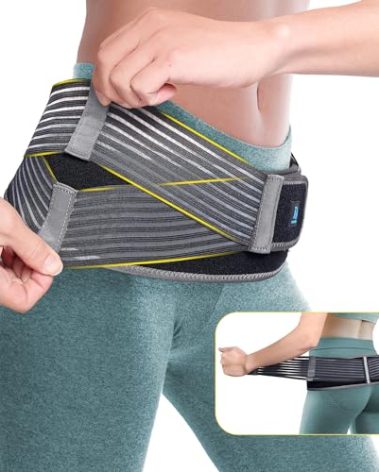 Sacroiliac Hip Belt, Si Joint Belt Support for Women Men, Alleviates Sciatic, Pelvic, Lumbar, Leg and Sacral Nerve Pain, Adjustable Diamond Compression Trochanter Belt Brace-L