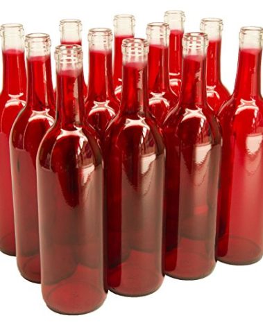 North Mountain Supply - W5-RD 750ml Glass Bordeaux Wine Bottle Flat-Bottomed Cork Finish - Case of 12 - Red W5 Red