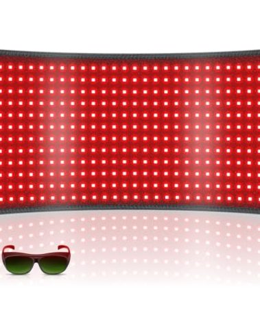 Rikimxin Red Light Therapy for Body, 34.3" x 15.9" Red Light Therapy Mat, 406 LEDs 660nm & 850nm Infrared Therapy Light Pad Blanket with Smart Temp & Timer for Back Belly Shoulder Muscle Pain Relief