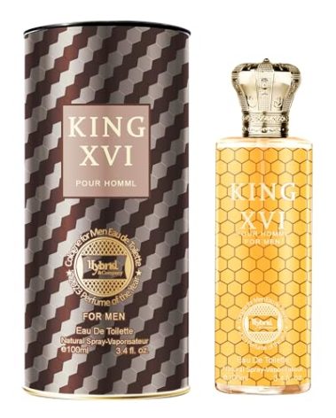 Hybrid & Company King Xvi Eau De Toilette Confident Attractive Crispness Mens Perfume,3.4 Fl Oz