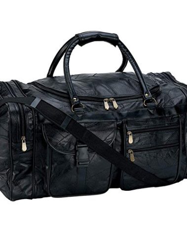 B&F Bg [Kitchen], LULCW25 25" Embassy Leather Cowhide Duffle Bag, Multicolored