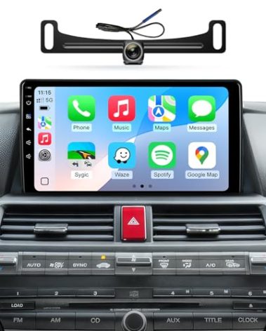 5G WiFi Car Stereo for Honda Accord 2008 2009 2010 2011 2012 2013 10.2 Inch IPS HD Touch Screen Car Radio Wireless CarPlay Android Auto, GPS FM/SWC Bluetooth 1080P Backup Camera (2G+32G)