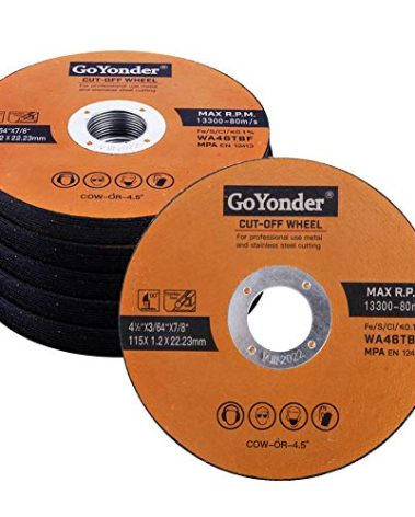 GoYonder 50 Pack 4.5" Cutting Wheel for Metal,Stainless and Steel 4-1/2" x 0.045 x 7/8-Inch Ultra Thin Cut-Off Wheel for Angle Grinders