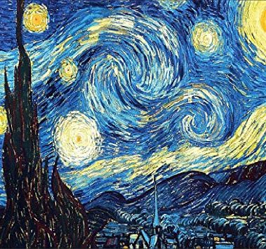 NIHO-JIUMA Van Gogh Starry Night 5D Diamond Painting Kits, DIY Full Drill Diamond Art Gift for Adults & Teens, Home Wall Decoration (40 X 50 cm / 16 X 20 inches)