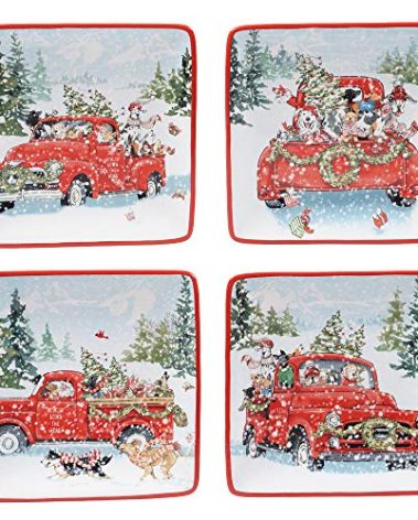 Certified International Special Delivery 6" Canape/Luncheon Plates, Set of 4